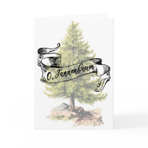 O, tarjeta de Navidad de Tannenbaum