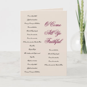 O Ven a todos tu tarjeta de Navidades fieles