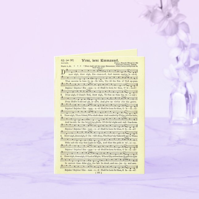 "O Ven, O Ven, Emmanuel" Tarjeta De Saludo Anticip (Subido por el creador)