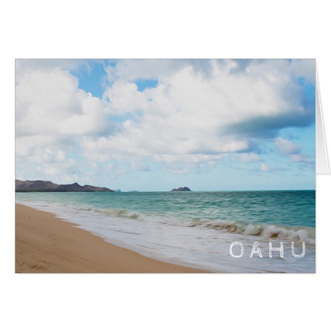 Oahu Hawaii Ocean Waves & Beach (Anverso (Horizontal))