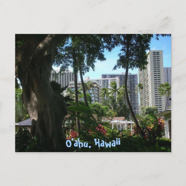 O'ahu, postal de Hawaii (Anverso)