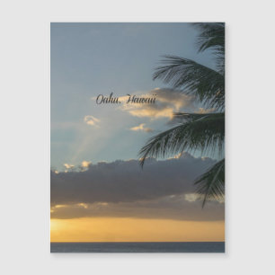 Oahu, puesta de sol en Hawaii