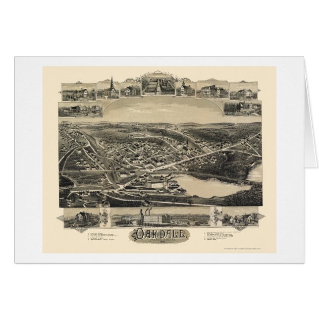 Oakdale, mapa panorámico de las MAMÁES - 1891 (Anverso (Horizontal))