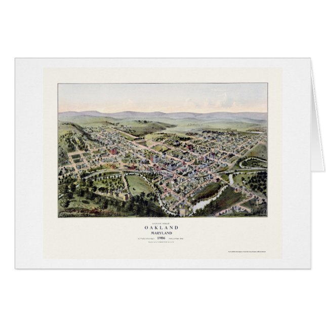 Oakland, mapa panorámico del MD - 1906 (Anverso (Horizontal))