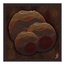Oasis del desierto arte de la potería fractal abst