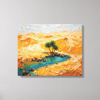 Oasis en la pared de lienzo envuelto premium del d