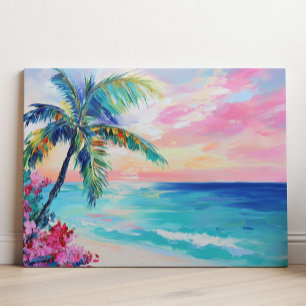 Oasis tropical, arte de sol, palmera
