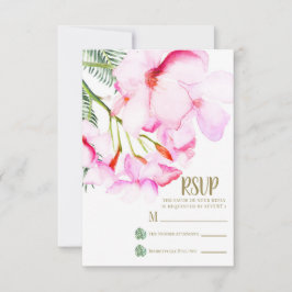 Oasis Tropical Rosa Verde Floral Hawaiano RSVP