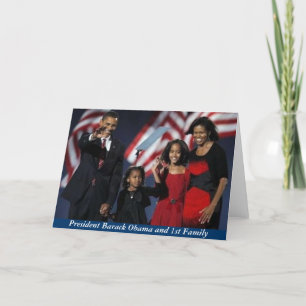 Obama 44ª Tarjeta de Saludo de Primera Familia
