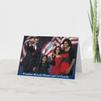 Obama 44ª Tarjeta de Saludo de Primera Familia