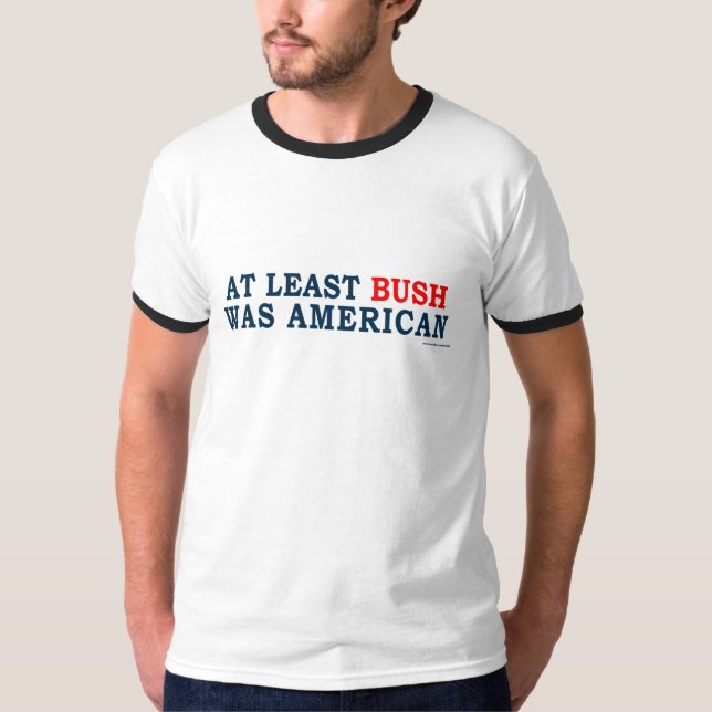 Obama anti "por lo menos Bush era" camiseta (Anverso)