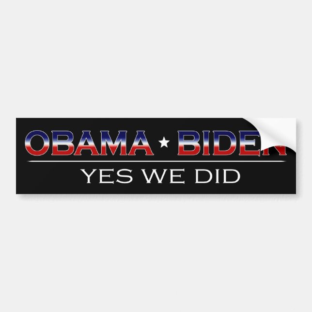 Obama * Biden - Calcomanía (Frente)