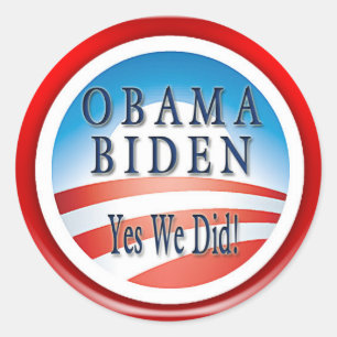 OBAMA BIDEN PEGATINAS DE "SÍ LO HICIMOS"