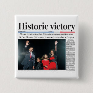 Obama: Botón histórico de la victoria