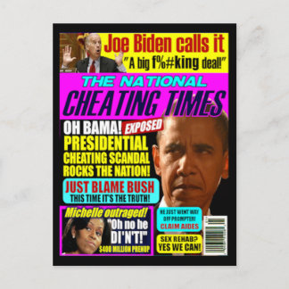 Obama cambiando la tarjeta postal
