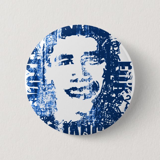¡OBAMA Cara-él! Botón (Anverso)