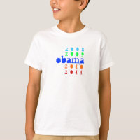 Obama colorido 2008/09/10/11 camiseta