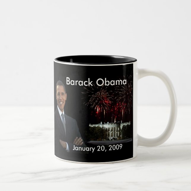 Obama Congrats - taza del día de inauguración (Derecha)