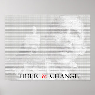 Obama Esperanza y cambia al Poster de arte asiátic