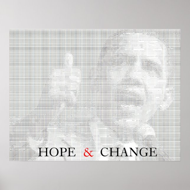 Obama Esperanza y cambia al Poster de arte asiátic (Frente)