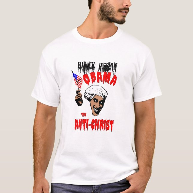 Obama la camiseta de Anti-Cristo (Anverso)