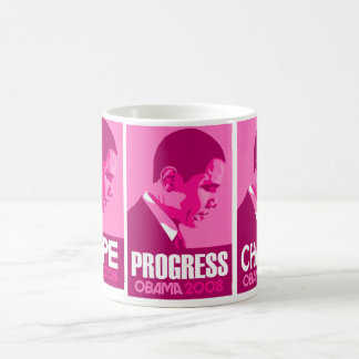 Obama - la esperanza, progreso, cambia la taza