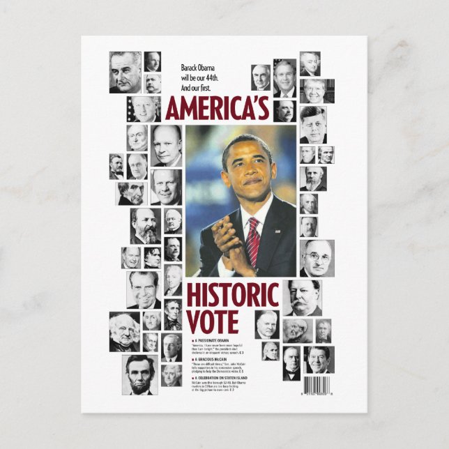 Obama: La histórica postal del voto en Estados Uni (Anverso)