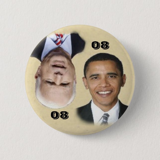 Obama/McCain 08/80 botón (Anverso)