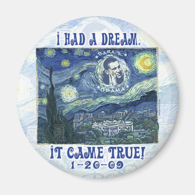 Obama Mi sueño se convirtió en un verdadero imán (Frente)