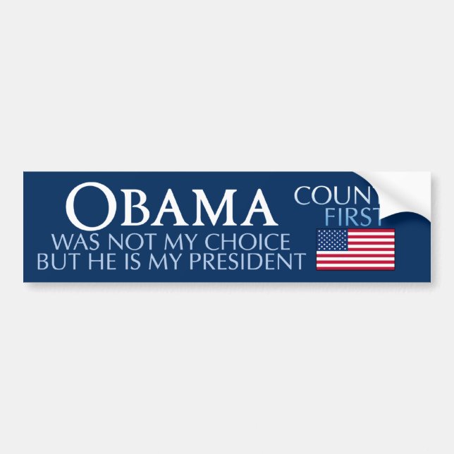 Obama - no mi Opción-Mi presidente pegatina para (Frente)