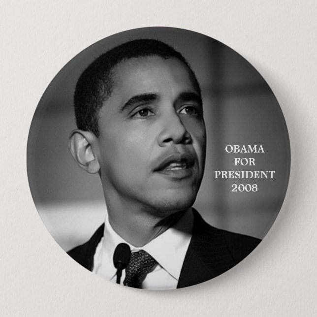 OBAMA PARA EL PRESIDENTE 2008 BOTÓN (Anverso)