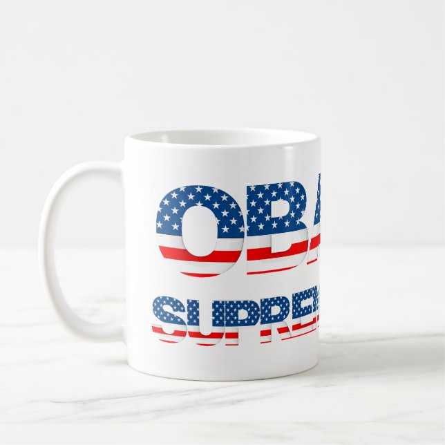 Obama para la taza de café del Tribunal Supremo (Izquierda)