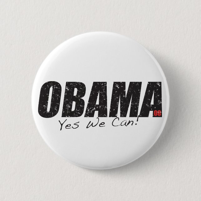 Obama "podemos sí!" Botón (Anverso)