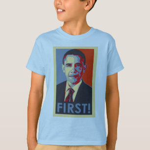 ¡Obama PRIMERO! La camiseta del niño