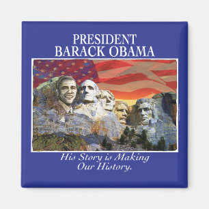 Obama que hace el imán del monte Rushmore de la