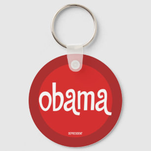 Obama rojo para el llavero de la paz
