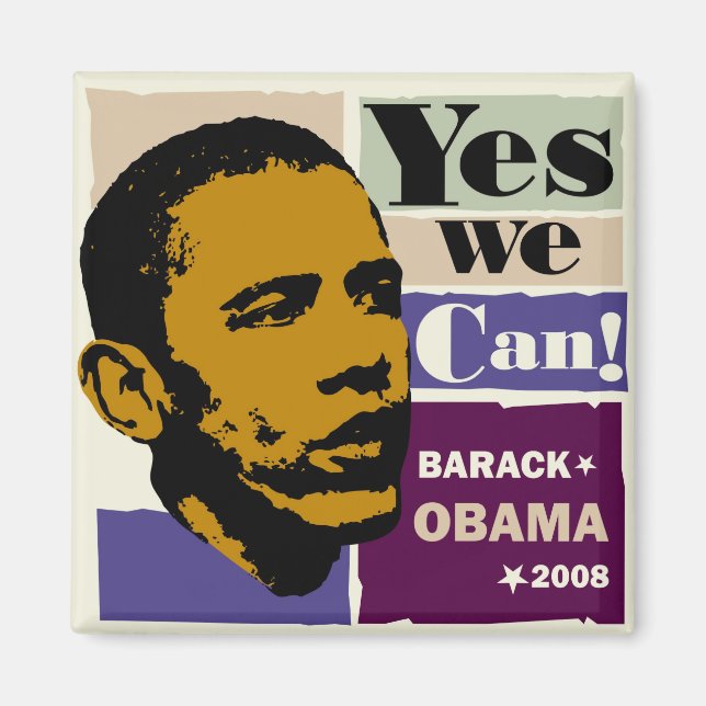 ¡Obama Sí Podemos! Imán (Frente)