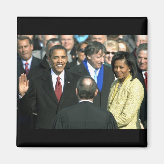 obama tomando imán de juramento (Frente)