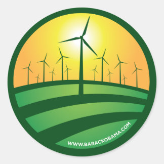 Obama vientos de cambio Pegatina de la 4x4