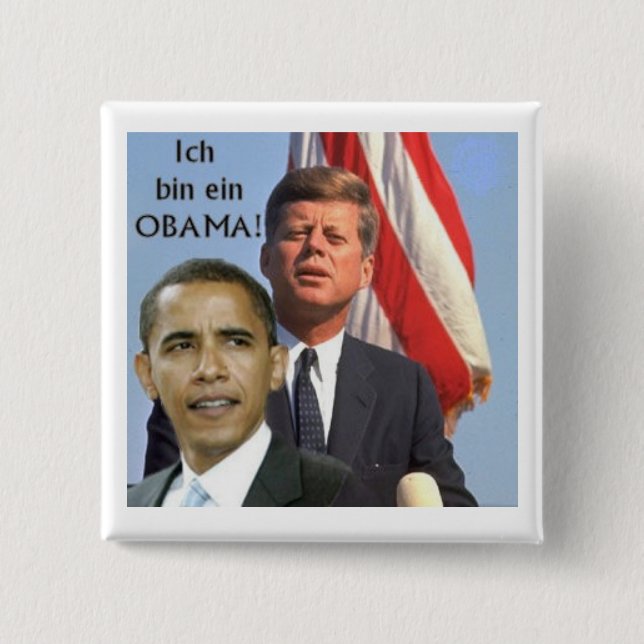 Obama y botón de JFK (Anverso)