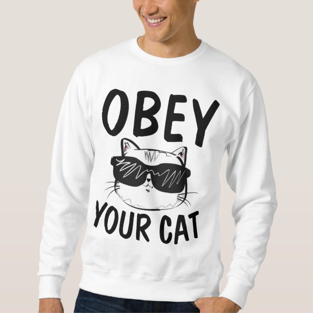 OBEDECER TU GATO, Camisetas Graciosas Cat (Anverso)