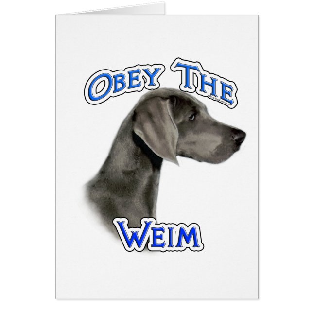Obedezca a Weimaraner (Frente)
