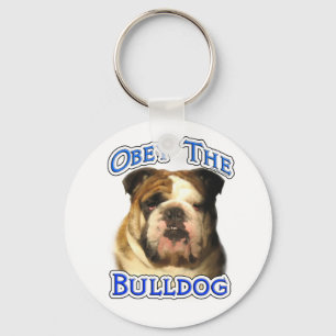 Obedezca el llavero del bulldog