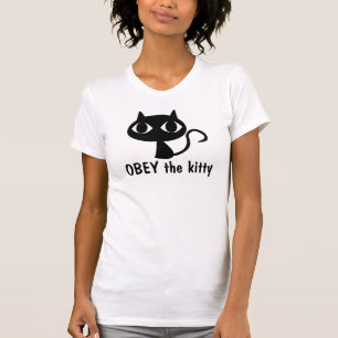 Obedezca la camiseta de gatito