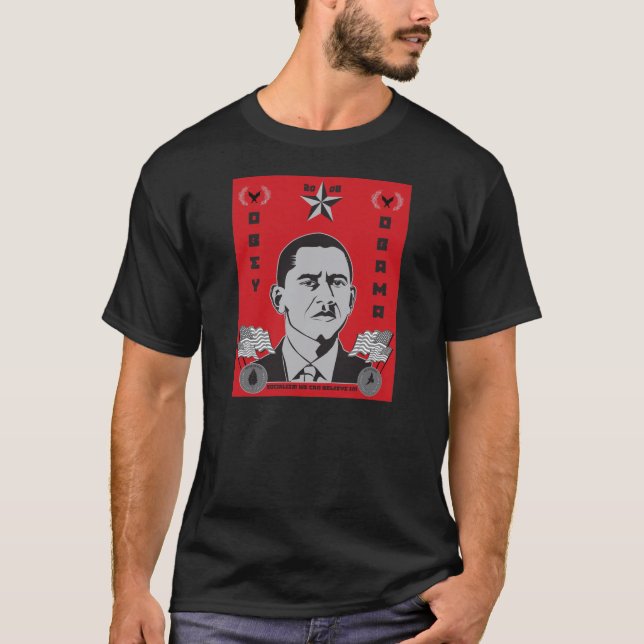 Obedezca la camiseta de la propaganda de Obama (Anverso)