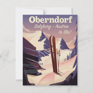 Oberndorf, Salzburgo, Austria, cartel de esquí