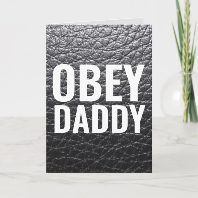 OBEY DADDY FELIZ TARJETAS DE MADRE DE CUMPLEAÑOS (Anverso)