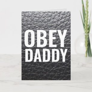 OBEY DADDY FELIZ TARJETAS DE MADRE DE CUMPLEAÑOS