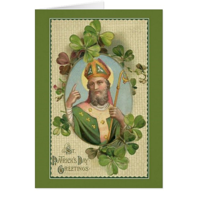 Obispo Shamrocks Prayer irish de St Patrick (Frente)