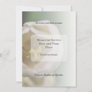 Obituario, Invitación Funeral